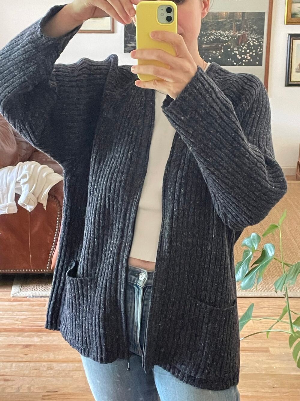 Woolrich 100% Wool Rib Knit Zip Front